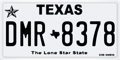 TX license plate DMR8378