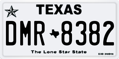 TX license plate DMR8382
