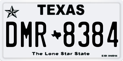 TX license plate DMR8384