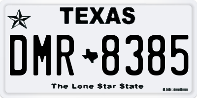 TX license plate DMR8385