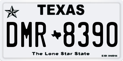 TX license plate DMR8390