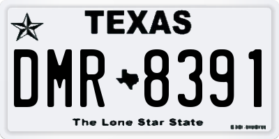 TX license plate DMR8391