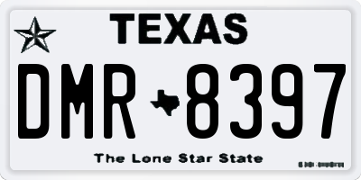 TX license plate DMR8397