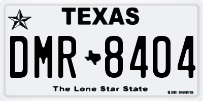 TX license plate DMR8404