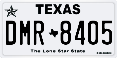 TX license plate DMR8405