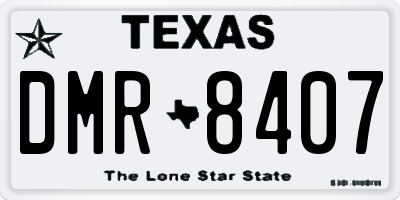 TX license plate DMR8407