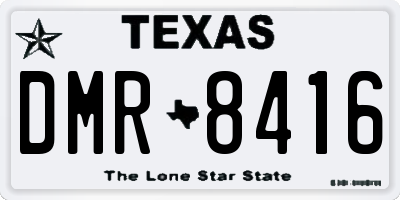 TX license plate DMR8416
