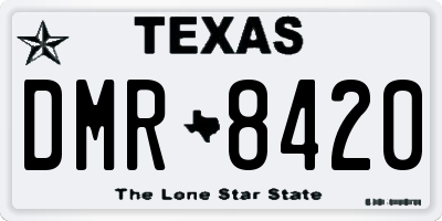 TX license plate DMR8420