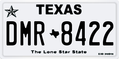 TX license plate DMR8422