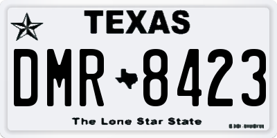 TX license plate DMR8423
