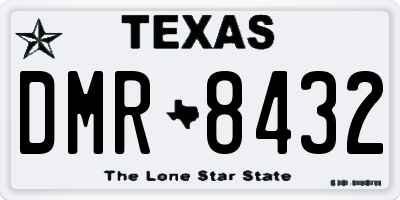 TX license plate DMR8432