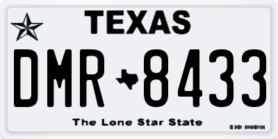TX license plate DMR8433