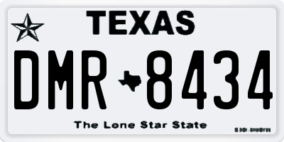 TX license plate DMR8434