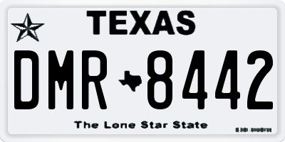 TX license plate DMR8442