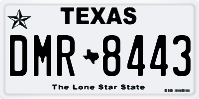 TX license plate DMR8443