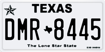 TX license plate DMR8445