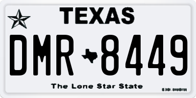 TX license plate DMR8449