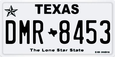 TX license plate DMR8453