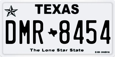 TX license plate DMR8454