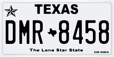 TX license plate DMR8458