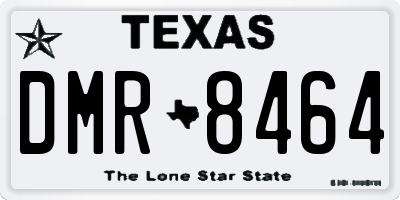 TX license plate DMR8464