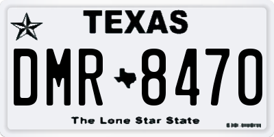TX license plate DMR8470