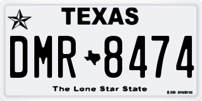TX license plate DMR8474