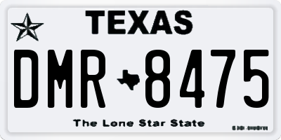 TX license plate DMR8475