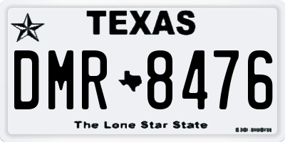 TX license plate DMR8476