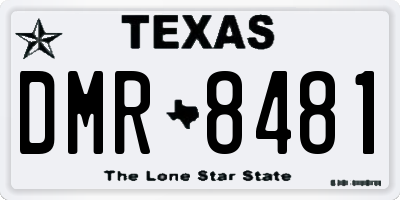 TX license plate DMR8481
