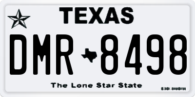 TX license plate DMR8498