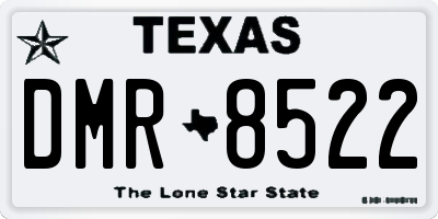 TX license plate DMR8522
