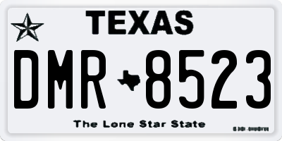 TX license plate DMR8523