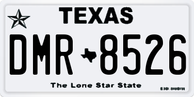 TX license plate DMR8526