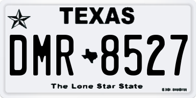 TX license plate DMR8527