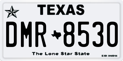 TX license plate DMR8530