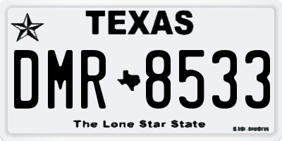 TX license plate DMR8533