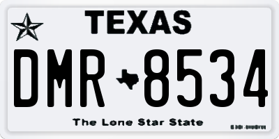 TX license plate DMR8534