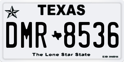 TX license plate DMR8536