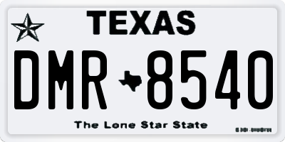 TX license plate DMR8540