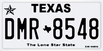 TX license plate DMR8548