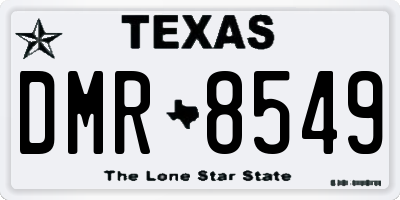 TX license plate DMR8549