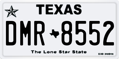 TX license plate DMR8552