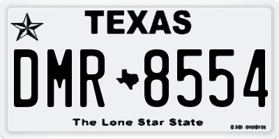 TX license plate DMR8554