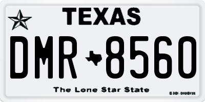 TX license plate DMR8560