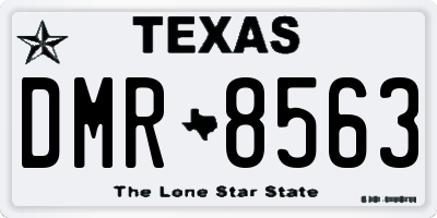 TX license plate DMR8563