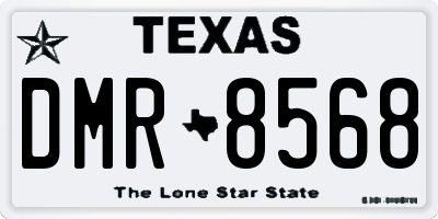 TX license plate DMR8568