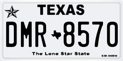 TX license plate DMR8570