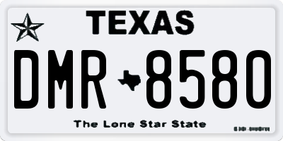 TX license plate DMR8580