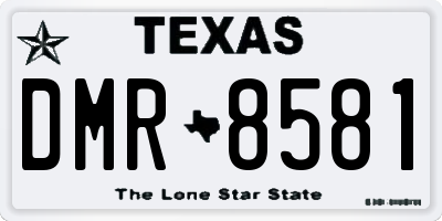 TX license plate DMR8581